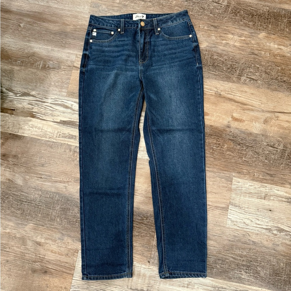 Seven7 Women’s Dark Blue Straight Jeans